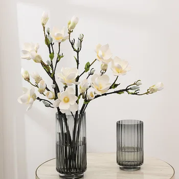 Simulacija Magnolija Cvet Doma Dekoracijo Dnevne Sobe Postavitev Visoke Veje Tla Umetno Cvetje Visoke Kakovosti Ponaredek Cvetje