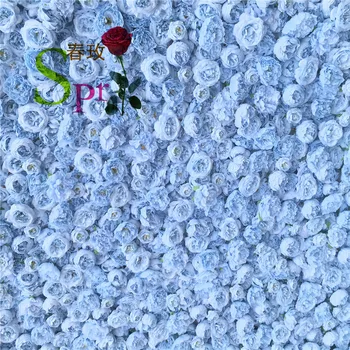 SPR Poroko Dobave Doma Cvetlični Okras blue Rose Hydrangea Šopek Svile Umetni Dekorativni Cvet Stenske Luči 1
