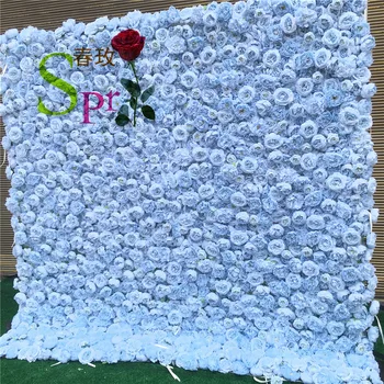 SPR Poroko Dobave Doma Cvetlični Okras blue Rose Hydrangea Šopek Svile Umetni Dekorativni Cvet Stenske Luči 4