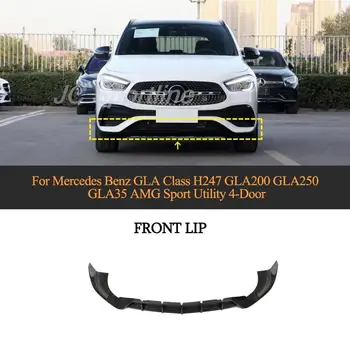 Sprednji Odbijač za Ustnice za Mercedes Benz GLA Razred H247 GLA200 GLA250 GLA35 AMG Sport 4 Vrata 2020 2021 Ogljikovih Vlaken Spredaj Lip Spojler