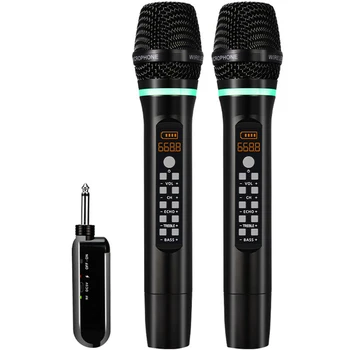 Strokovno UHF Brezžični Ročni Mikrofon za Bluetooth Karaoke Mikrofon za Snemanje Studio Doma Stranka Petje za Avto Zvočniki