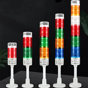 Tri-Color Alarm Svetlobno Zvočni In Vizualni Alarm Led Multi-Layer opozorilna Lučka za Strojno Orodje Kazalnik Signala 12v24v
