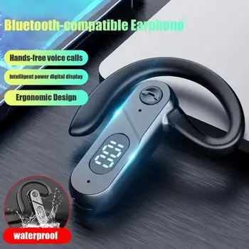 V28 Brezžične Slušalke LED Digitalni Zaslon Kostne Prevodnosti Uho Kavelj Mono Šport Bluetooth, združljiva 5.2 Slušalke za Podjetja