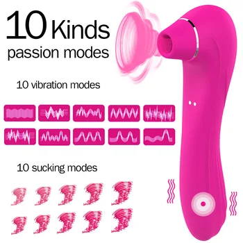 Vagina Moč Sesanja Vibrator 10 Hitrostih z vibriranjem Bedak Oralni Seks Sesalna Klitoris Stimulator Erotično Sex Igrača za Ženske ZD0308