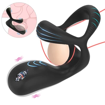 Vibrator Penis Masaža Obroč Zamudo Izliv Silikonski Petelin Obroč Elastična Moška Moda Vežejo Modo Vibrator Spolnih Igrač za Moške