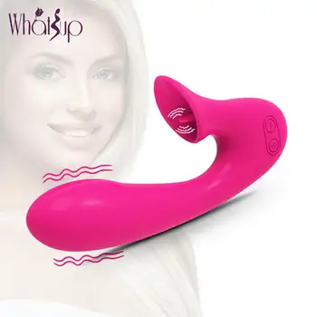 Vibrator za klitoris sexo ustni G-spot stimulator sesanju lizanje bibradores sexuales para la mujer Jezika sextoy femme silikona 0