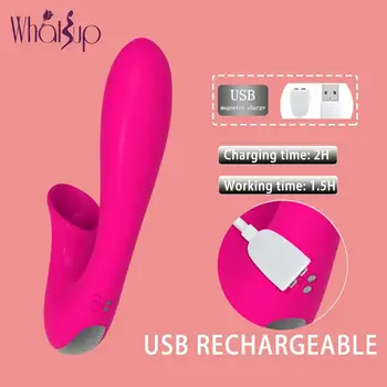 Vibrator za klitoris sexo ustni G-spot stimulator sesanju lizanje bibradores sexuales para la mujer Jezika sextoy femme silikona 2