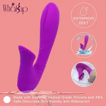 Vibrator za klitoris sexo ustni G-spot stimulator sesanju lizanje bibradores sexuales para la mujer Jezika sextoy femme silikona 5