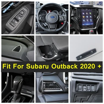 Volan / strešno Okno Ročaj / AC / Prestavna Ročica Nalepke Trim Za Subaru Outback 2020 2021 Ogljikovih Vlaken Notranje zadeve Deli