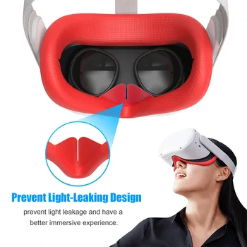 VR sprednji Pokrov Pad Sweatproof Obraz Blazine Pokrov Za Oculus Quest2 VR Očala Silikonsko zaščito Oči Masko VR Dodatki 1