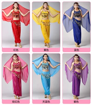 Vroče Prodajo Poceni Cene Dva Kosa 2 Nastavite Ples Ženske Hlače Bollywood Trebuh In Zgornji Indijski Kostumi Za Ženske