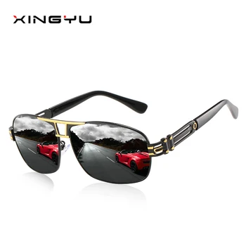 XINGYU Novi modeli Moških Polarizirana UV400 Velik Okvir sončna Očala Črna Objektiv Moški Retro Ribolov, vožnja Očala okulary Gafas De Sol