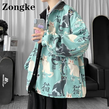 Zongke Japonski Harajuku Jakna Moški Oblačila korejskem Slogu Mens Jakno Plašč Ulične 3XL 2022 Pomlad Novih Turistov