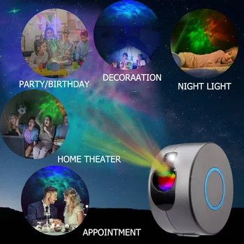 Zvezdnato Nebo Projektor Galaxy Projektor Bluetooth, USB Predvajalnik Glasbe Za Spalnico Doma Dekor Romantično Galaxy Svetlobe Star Projektor 3