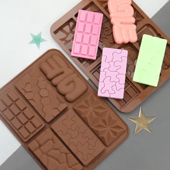 Čokolada silikonski Kalup DIY Non-Stick Vaflji Blok Plesni Jelly Candy, zaradi Česar Orodje, Fondat Torto Peko Dekorativni Material 0