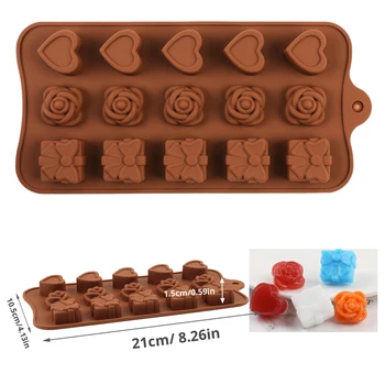 Čokolada silikonski Kalup DIY Non-Stick Vaflji Blok Plesni Jelly Candy, zaradi Česar Orodje, Fondat Torto Peko Dekorativni Material 3